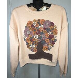 Modernlux womens Pink flower tree sweatshirt shirt size XL New with tags